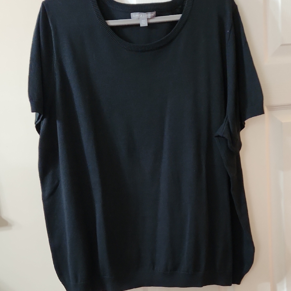 Jessica London Elegant Black Knit Top